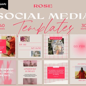 Instagram Template for Canva. Instagram Posts Quotes. Blogger Template. Engagement Post. Instagram Story Template. Pink Instagram Template.
