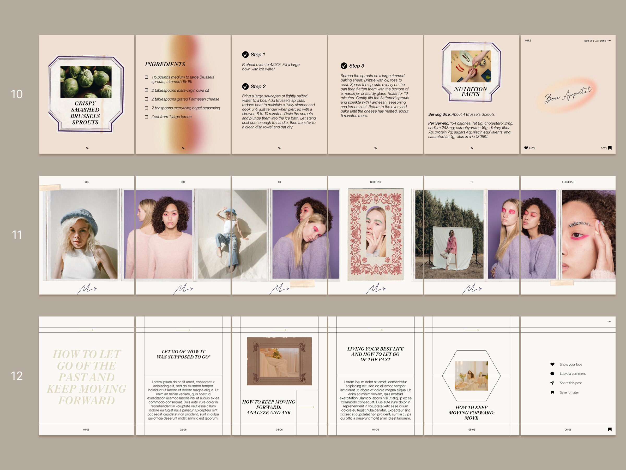 Instagram Carousel Posts for Canva. Social Media Templates for Small ...