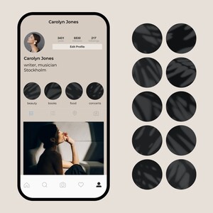 Boho Instagram Story Highlight Icons. Highlight Covers For Instagram. Social Media Icons. Instagram Icons. Abstract Black And White.