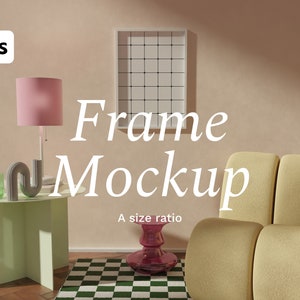 A4 Art Display. Frame Mockup. Artwork Mock Up. Vertical Frame Template. Digital Frame Mockup. Frame For Poster. Wallpaper Mockup.