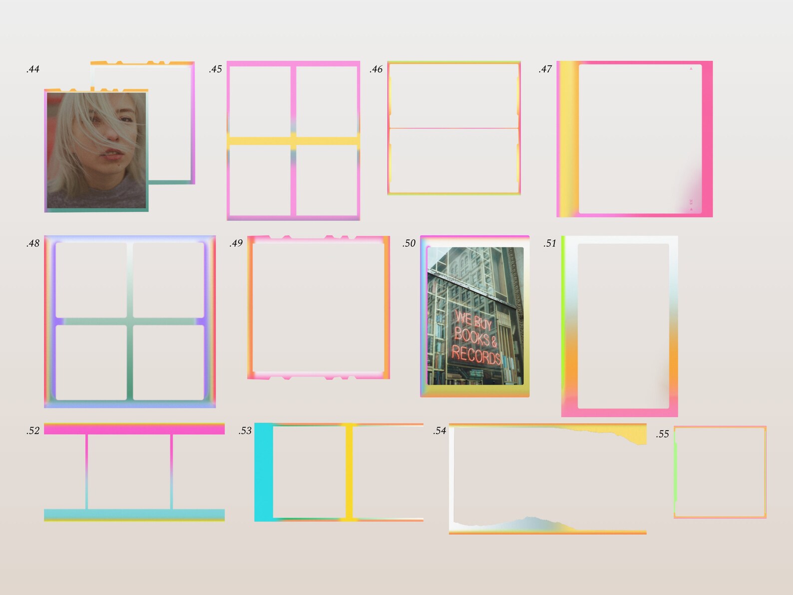 Polaroid Frames for Digital Use and Print. Canva Template. Etsy