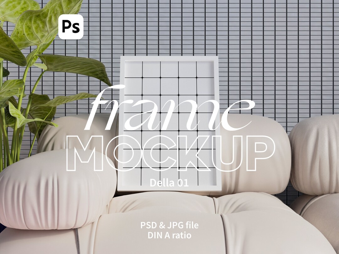 Frame Mockup PSD. Wall Art Mockup. Poster Print Mockup. Frame on Sofa ...