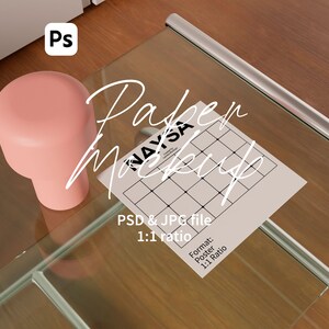 Quadratisches Poster Mockup. Digitale Papierkarte. Einladung Mockup. 1:1 Ratio MockUp. Poster Mock-up. Druckbare Kunst-Display . Druck auf Bestellung.