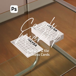 Mockup di carte minimali. Modello di biglietto da visita. Mock-up estetico del biglietto da visita. Modello di Photoshop. Mockup di biglietto di ringraziamento Mockup di branding.