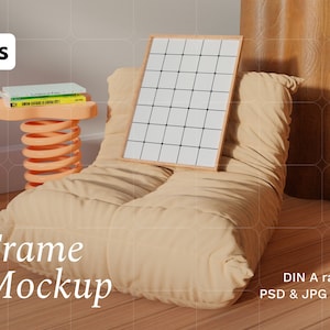 Frame Mockup. Poster Print Mockup. A3 Poster Mock Up. Print Shop Mockup. Modern Mock Up. Print On Demand. Vertical Frame Mockup.
