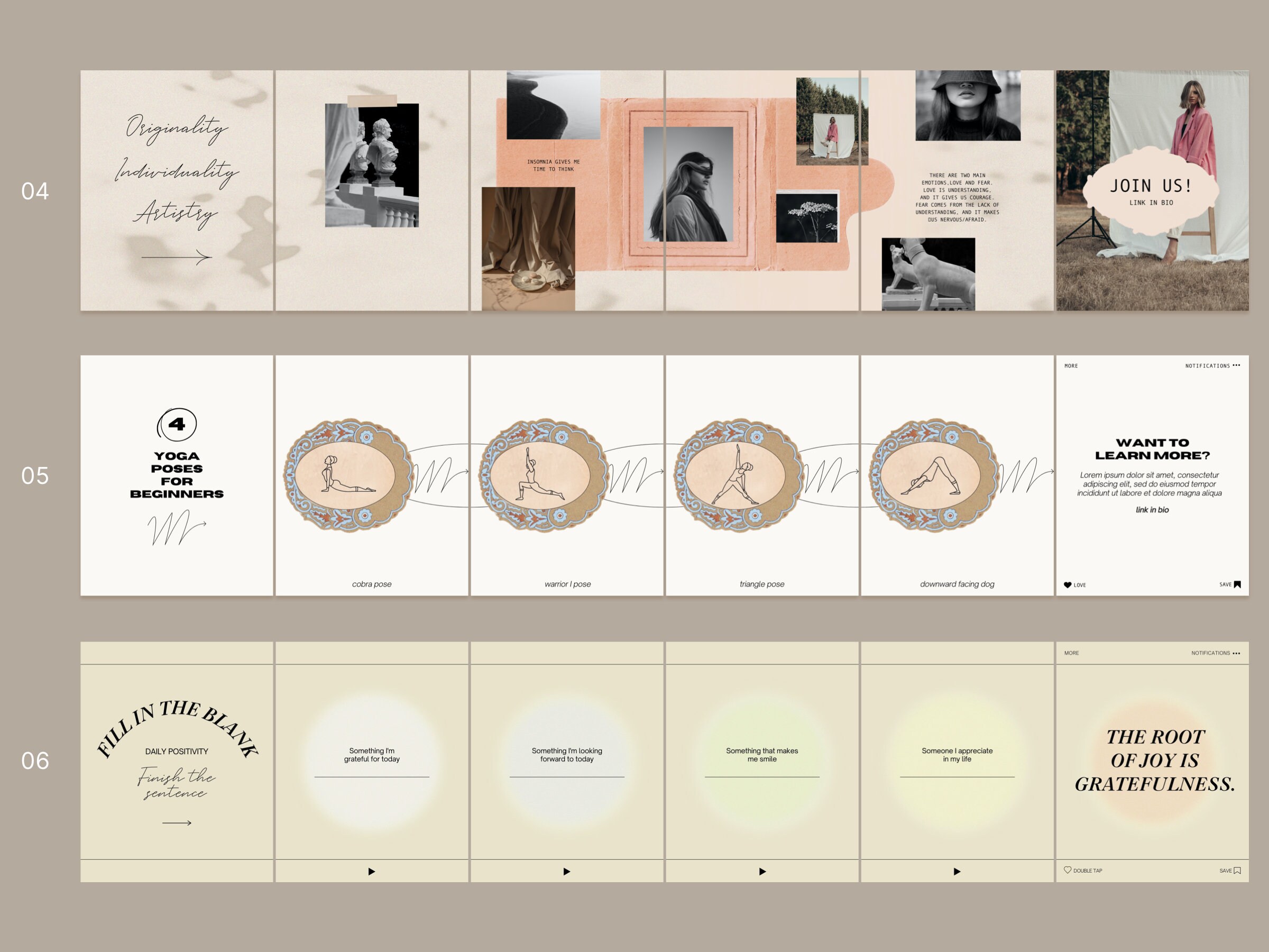 Instagram Carousel Posts for Canva. Social Media Templates for Small ...