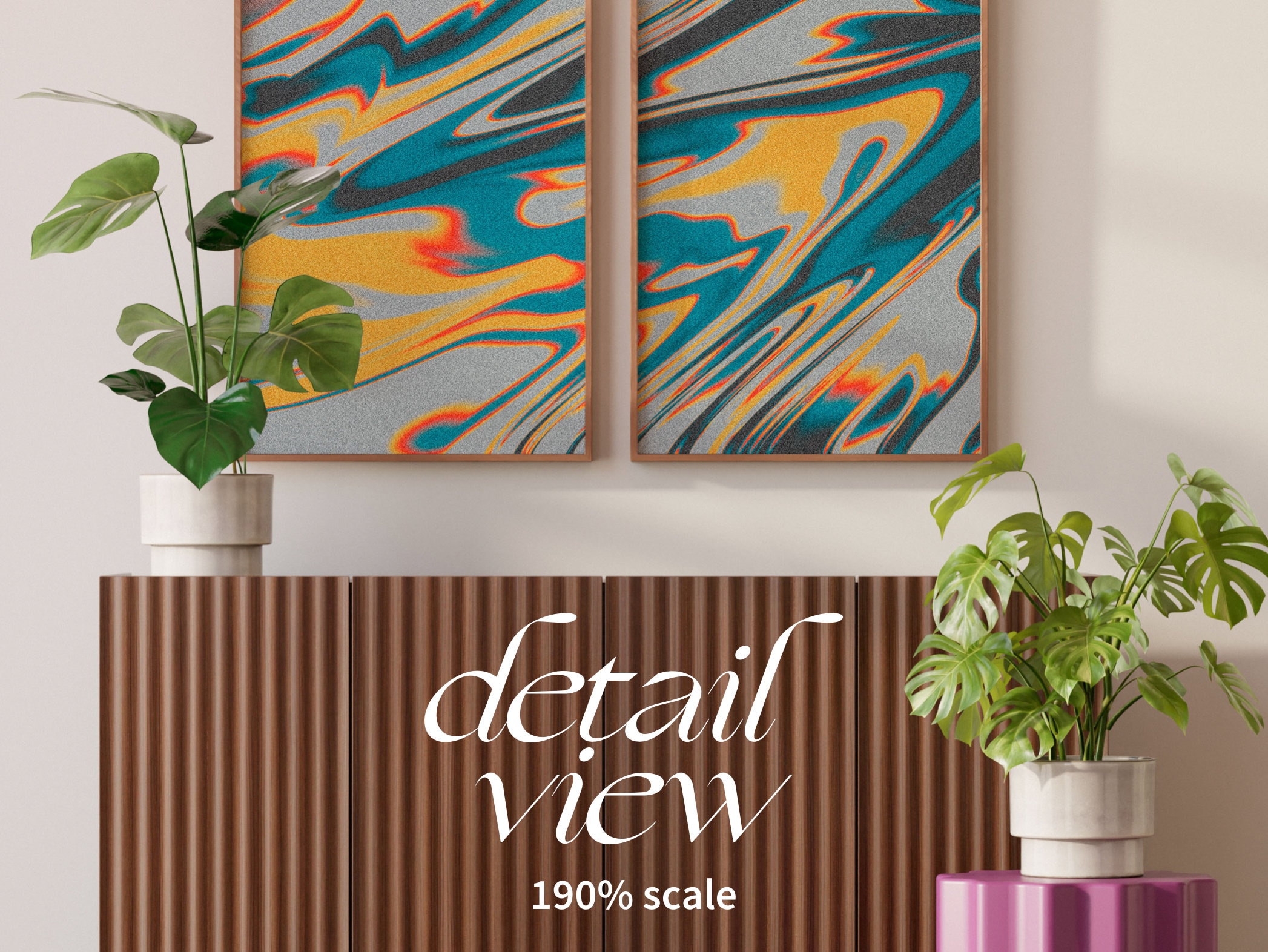 Two Wooden Frames Mockup. Art Frame Mockup. Vertical Frame Mockup DIN A ...