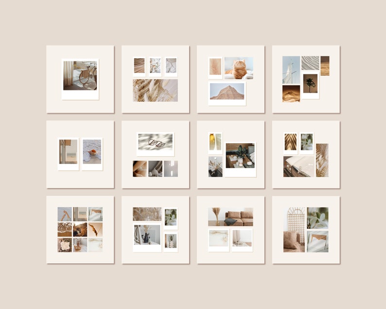 Instagram Template. Moodboard Template. Pinterest templates. | Etsy