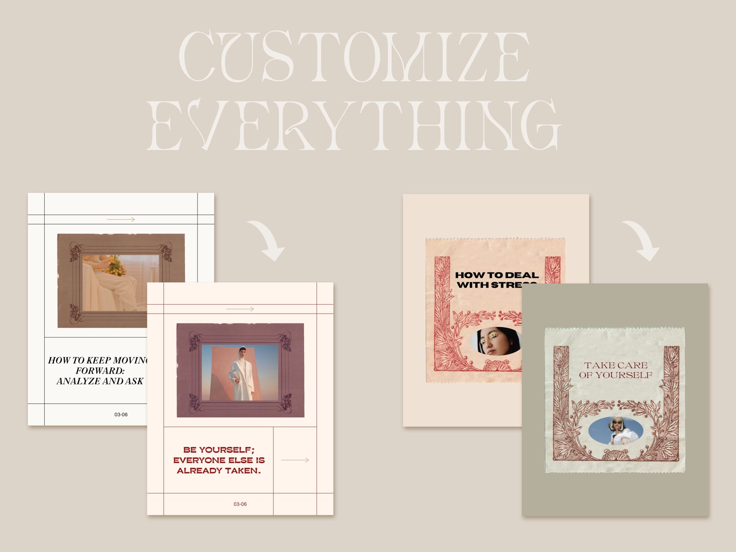 Instagram Carousel Posts for Canva. Social Media Templates for Small ...