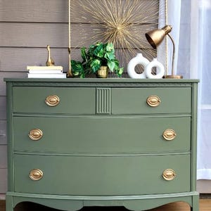 two tone dresser green Vintage two tone dresser
