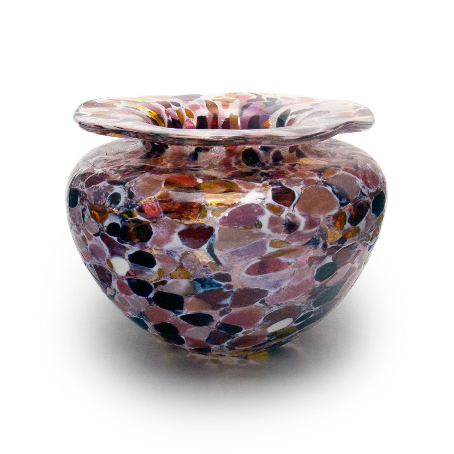 Pink Confetti Glass Posy Vase Etsy