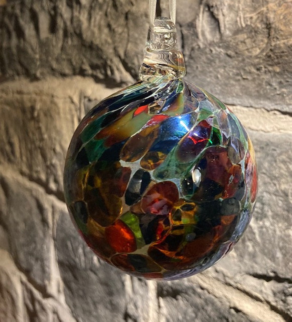 Hand Blown Glass Bauble Decorative Glass Window Ornament Etsy Uk