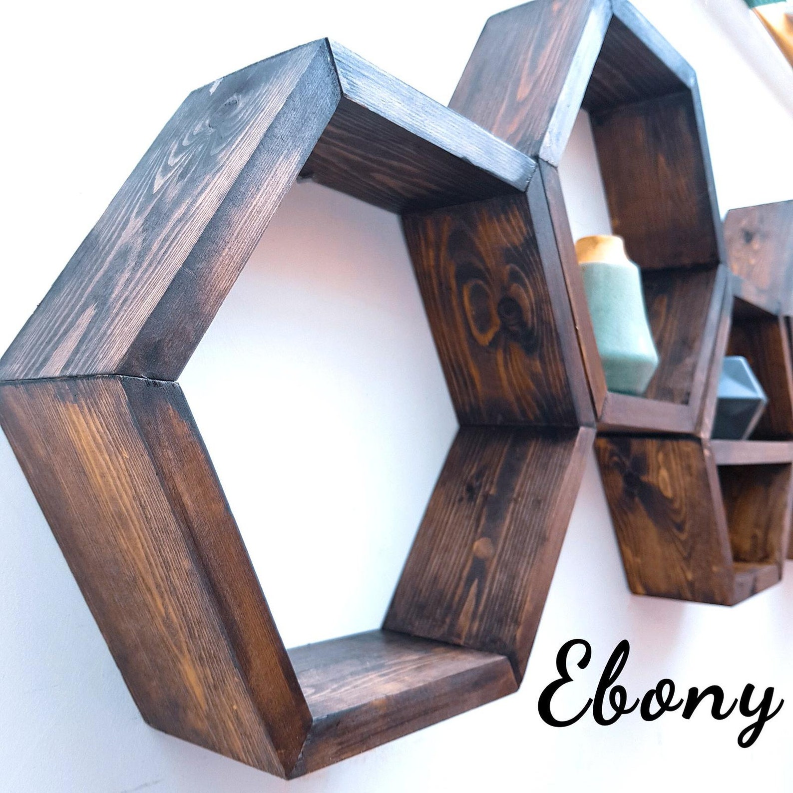 Hexagon Shelves FREE SHIPPING Modern Geometric Floating Etsy UK