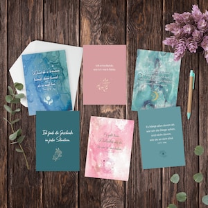 Positive Vibes « Align & Shine » Jeu de cartes postales • 6 cartes