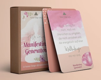 Manifesting Generator • 33 Affirmation Cards • Human Design Deck