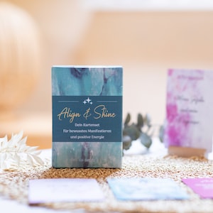 Positive Vibes Kartenset "Align & Shine", Manifestation Kartenset, Positive Energie, Affirmationskarten, Orakelkarten deutsch, Energiekarten