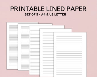 lined paper pdf etsy