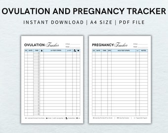 Ovulationstest Streifen Tracker, Schwangerschaft Tracker, OPK Tracker, Ovulationstest Kits Log, Fruchtbarkeitsplaner, A4, Letter, US