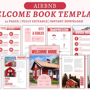 Airbnb Welcome Book Template: 34-Page Guest Guide (Digital)