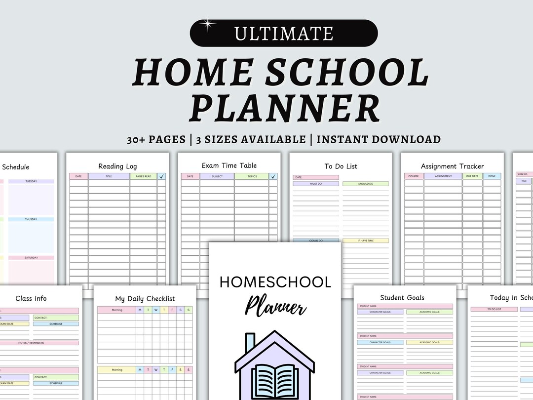 Homeschool Planner Printable, Homeschool Printable Organizer, Weekly ...