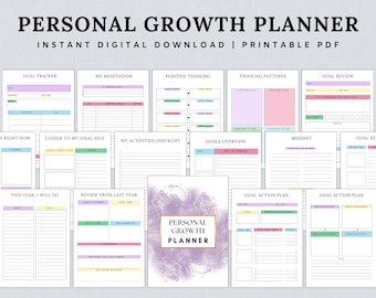 Personal Growth Planner Template, Personal Growth Workbook, Personal Development Journal, Personal Development Journal, PDF