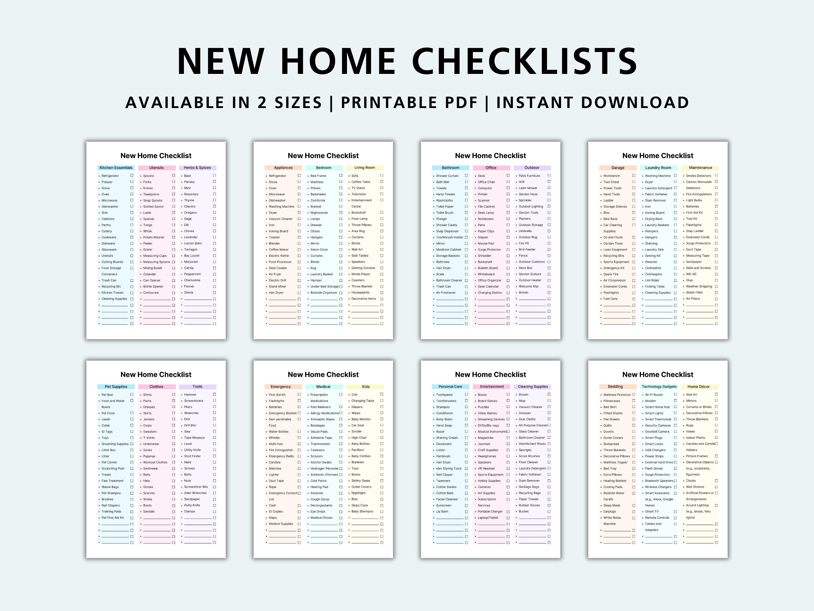 New Home Essential Checklist | Moving House Checklist | Home Essentials ...