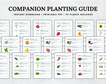 Ultimativer Begleiter Pflanzanleitung, 90 Pflanzen enthalten, Gartenplaner, Pflanzenplaner, Gartenjournal, Gartenorganisator, Pflanzendaten