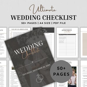 Wedding Checklist Printable, Wedding Planning Checklist, Wedding Checklist Template, Wedding Day Checklist, Wedding Mood Board