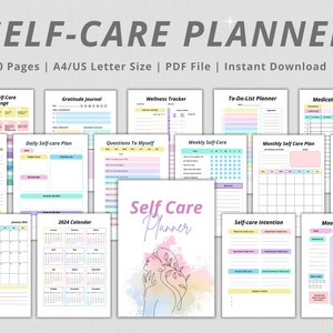Self Care Planner Printable, Self-love Journal, Mental Health Worksheet ...