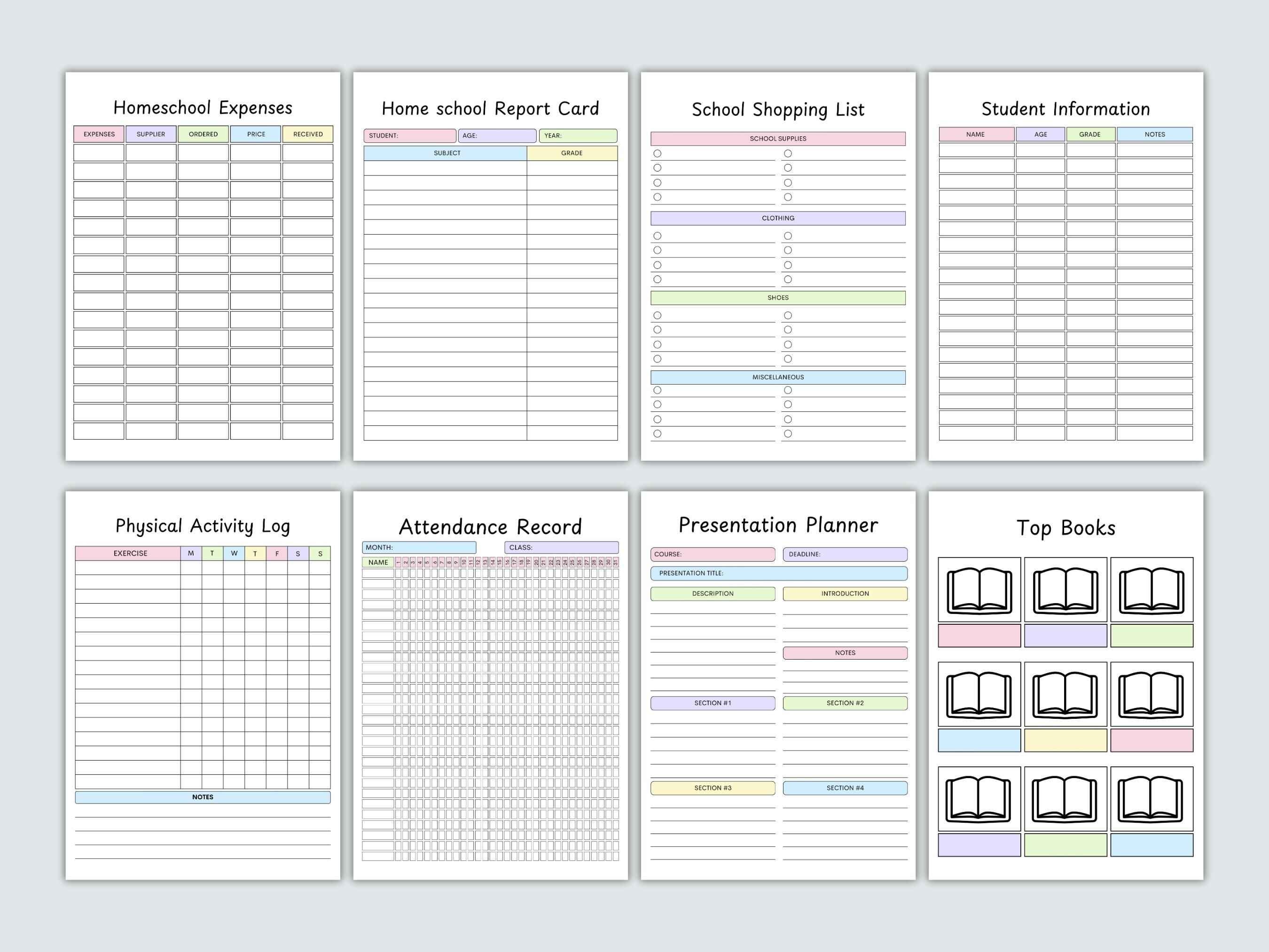 Homeschool Planner Printable, Homeschool Printable Organizer, Weekly ...