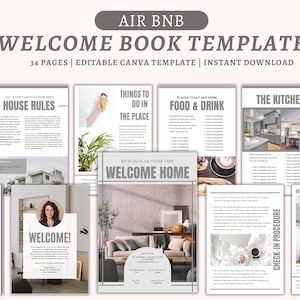 Airbnb Welcome Book Template: 34-Page Guest Guide (Digital)