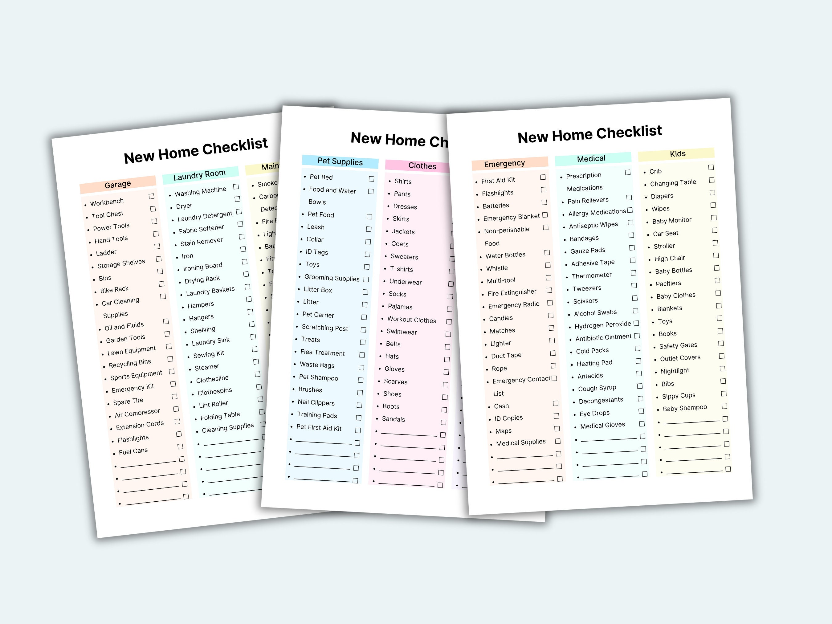 New Home Essential Checklist | Moving House Checklist | Home Essentials ...