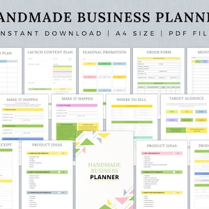 Handmade Business Planner Printable, Small Business Planner Printable, Home Business Planner, Printable Business Plan, Business Organizer