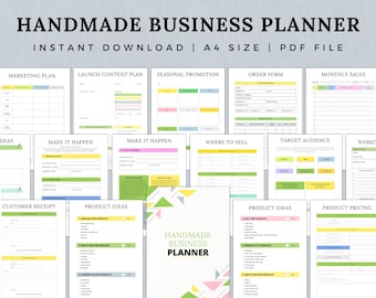 Handmade Business Planner Printable, Small Business Planner Printable, Home Business Planner, Printable Business Plan, Business Organizer