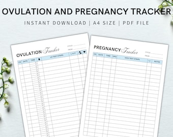 Ovulationsteststreifen Tracker Printable | Fruchtbarkeitstracker PDF | TTC-Planer | Zyklus & LH Surge Tracker | Sofort Download