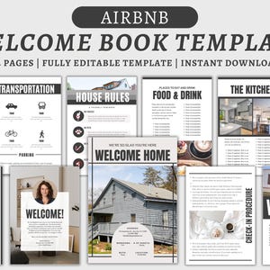 Airbnb Welcome Book Template: Editable Guest Guide (Digital)