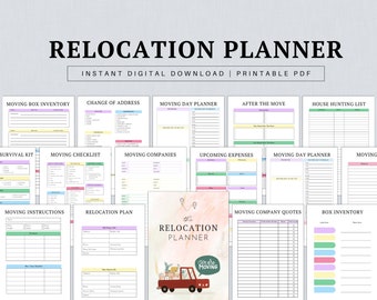 Printable Moving Planner, Moving Checklist, Moving Binder, New Home Essential Checklist, Moving List, Decluttering Planner, Printable PDF