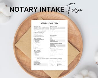 Intake Form: Mobile Notary Information Sheet (druckbare PDF)