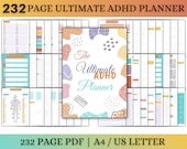 Adhd Planner Adult, Adhd Planner Printable, ADHD Productivity Planner, adhd digital planner, adhd daily planner, adhd life planner PDF