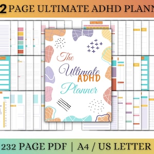 Adhd Planner Adult, Adhd Planner Printable, ADHD Productivity Planner, adhd digital planner, adhd daily planner, adhd life planner PDF