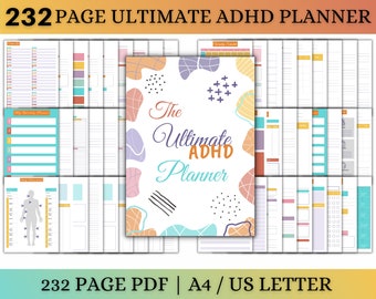 Adhd Planner Adult, Adhd Planner Printable, ADHD Productivity Planner, adhd digital planner, adhd daily planner, adhd life planner PDF