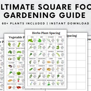 Guía definitiva de jardinería de pies cuadrados Cuadrícula imprimible, Planificador de jardines, Planificador de plantas, Organizador de jardines, Registros de plantas, Libro de registro de jardinería