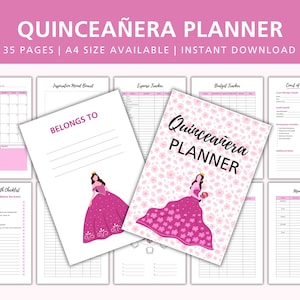 Quinceañera Planner Printable: 15th Birthday Party Organizer (Digital Download)