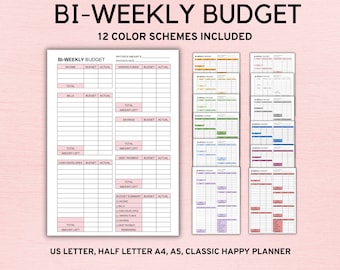 The Ultimate Bi Weekly Budget Planner Template, Paycheck Budget Printable, Budget Template A4 A5 Letter PDF
