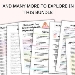 ADHD Executive Functioning Printable Bundle, 50 Visual Cards + 25 ...