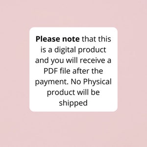 Puede incluir: Tenga en cuenta que este es un producto digital y recibir&aacute; un archivo PDF despu&eacute;s del pago. No se enviar&aacute; ning&uacute;n producto f&iacute;sico.