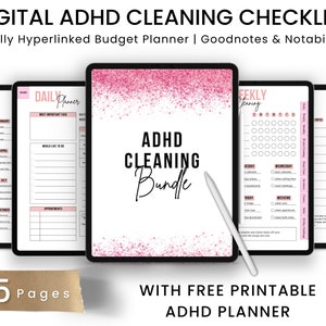 ADHD Cleaning Checklist Editable, Adhd Cleaning Schedule, Adhd Cleaning Planner, Adhd to do list, Adhd Planner