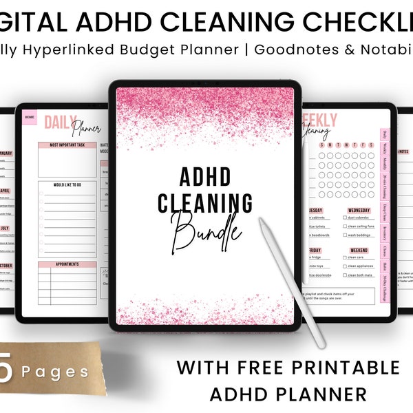 adhd homework checklist ADHD Cleaning Checklist Editable, Adhd Cleaning Schedule, Adhd Cleaning Planner, Adhd to do list, Adhd Planner
