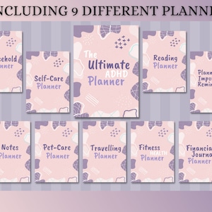 Adhd Planner Adult, Adhd Planner Printable, ADHD Productivity Planner, adhd digital planner, adhd daily planner, adhd life planner PDF image 2