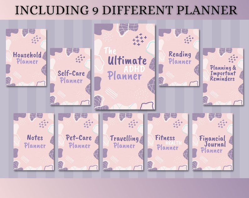 Adhd Planner Adult, Adhd Planner Printable, ADHD Productivity Planner, adhd digital planner, adhd daily planner, adhd life planner PDF image 2